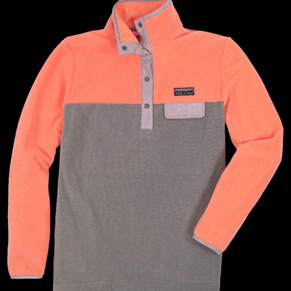 NWT - SIMPLY SOUTHERN CORAL GREY FLEECE LONG SLEEVE PULLOVER JACKET, SIZE L. - Picture 2 of 8